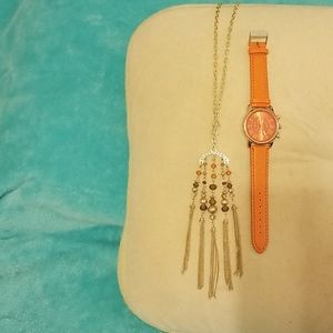 Jewelry NWOT.  Necklace and watch